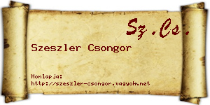 Szeszler Csongor névjegykártya